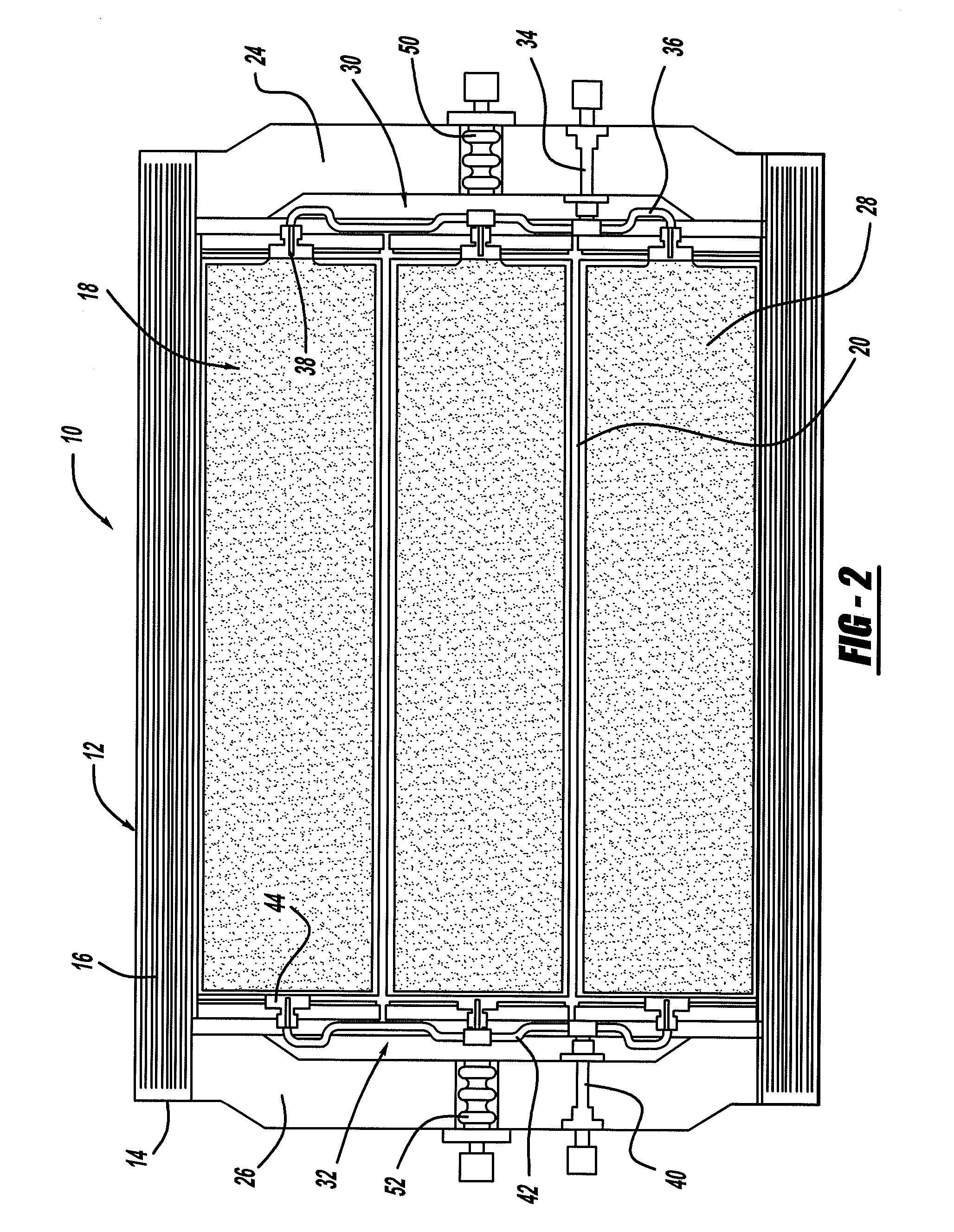 Hydrogen Storage Tank System Based on Gas Adsorption on High-Surface Materials Comprising an Integrated Heat Exchanger