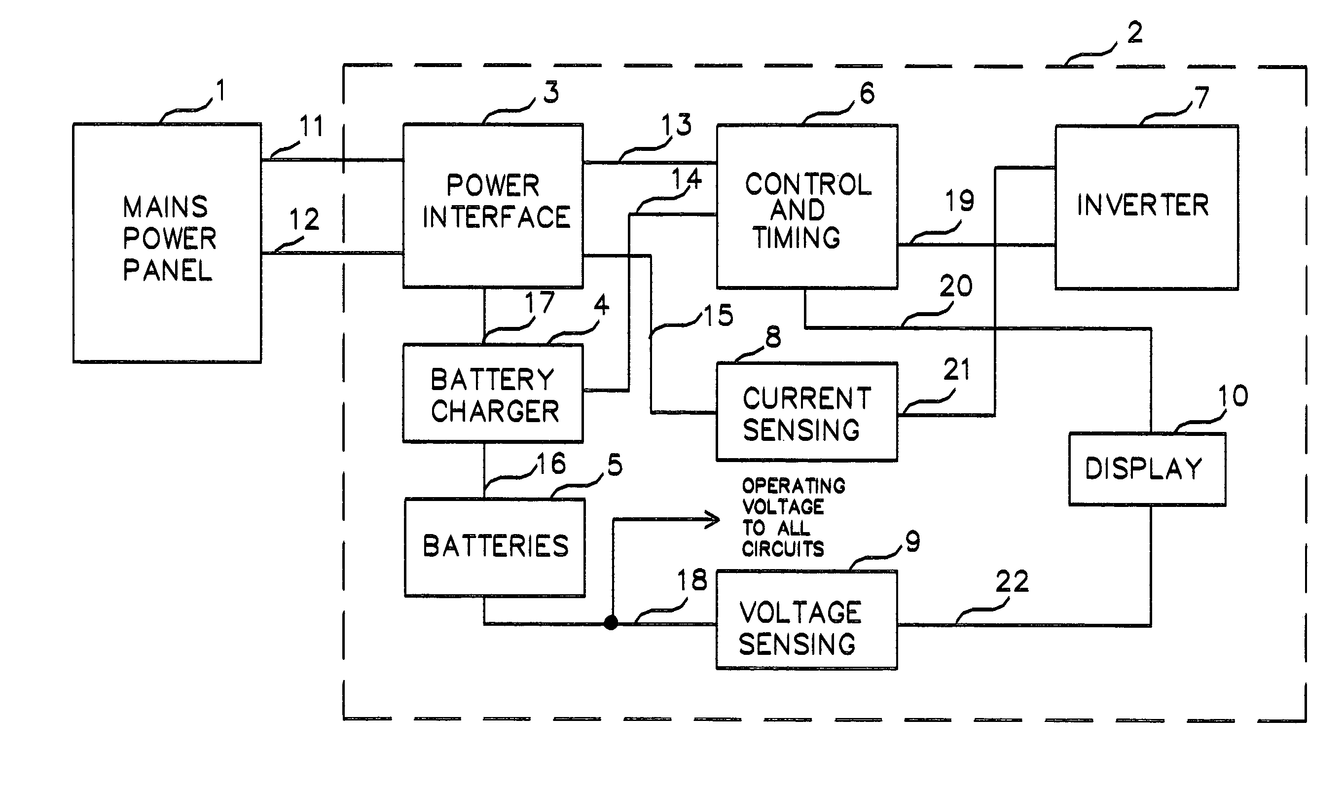 Backup power system for electrical appliances