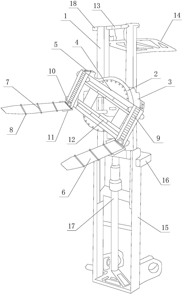 Forklift working device with lifting mechanism