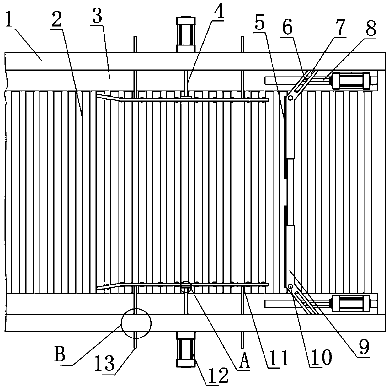 Artware packing piece production positioning device