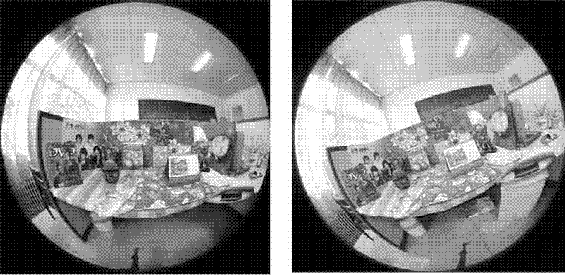 Rotary model-based fisheye image quasi dense corresponding point matching diffusion method