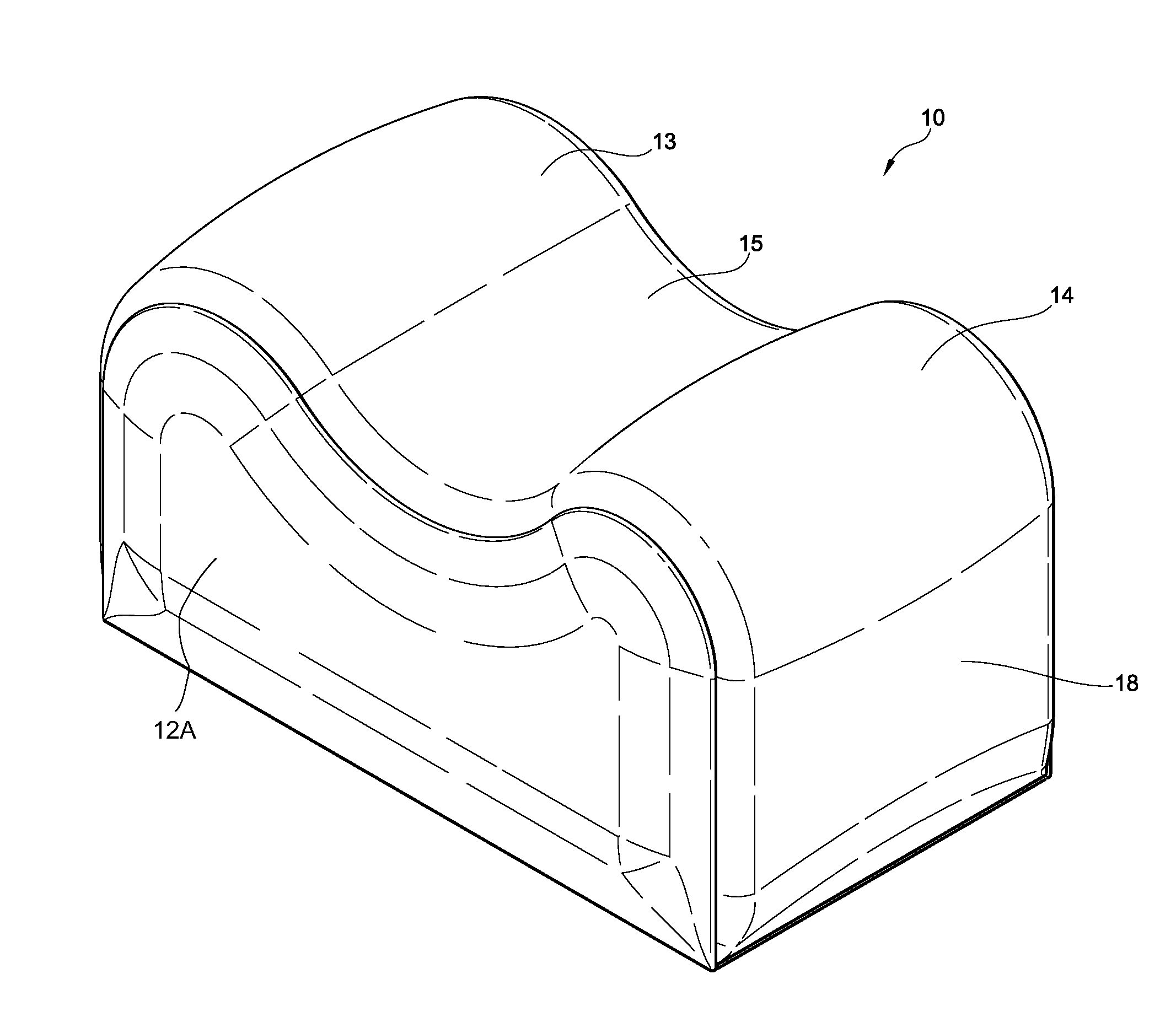 Contoured support device for posing infants