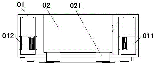 Back-mounted electric bus air conditioner