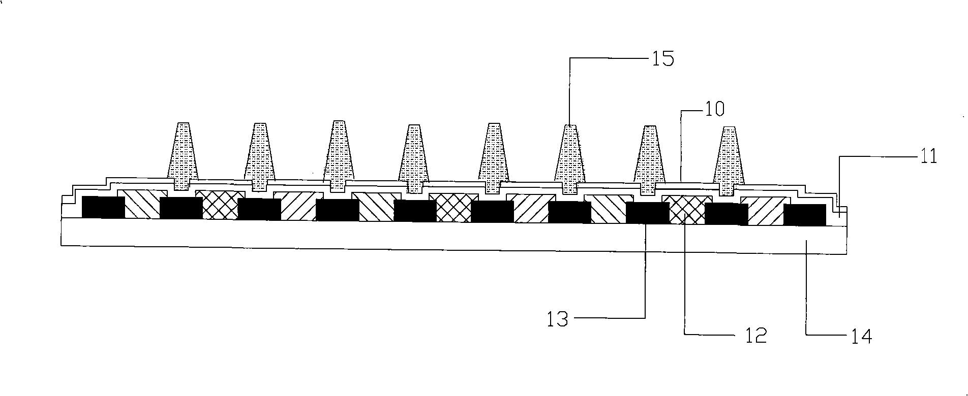Colored filter with spacer, liquid crystal display device and method for making the same