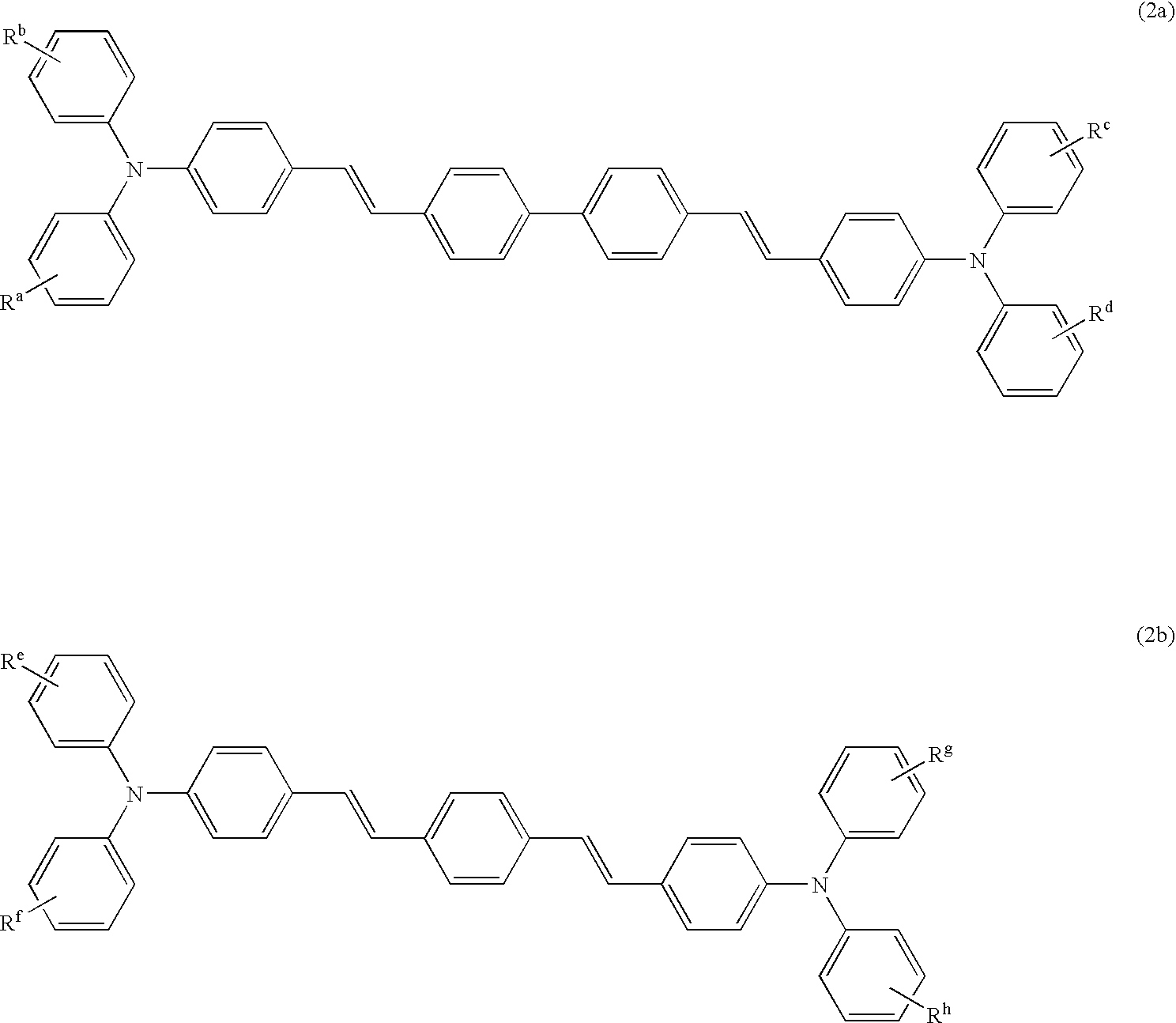 Electroluminescent device with anthracene derivative host