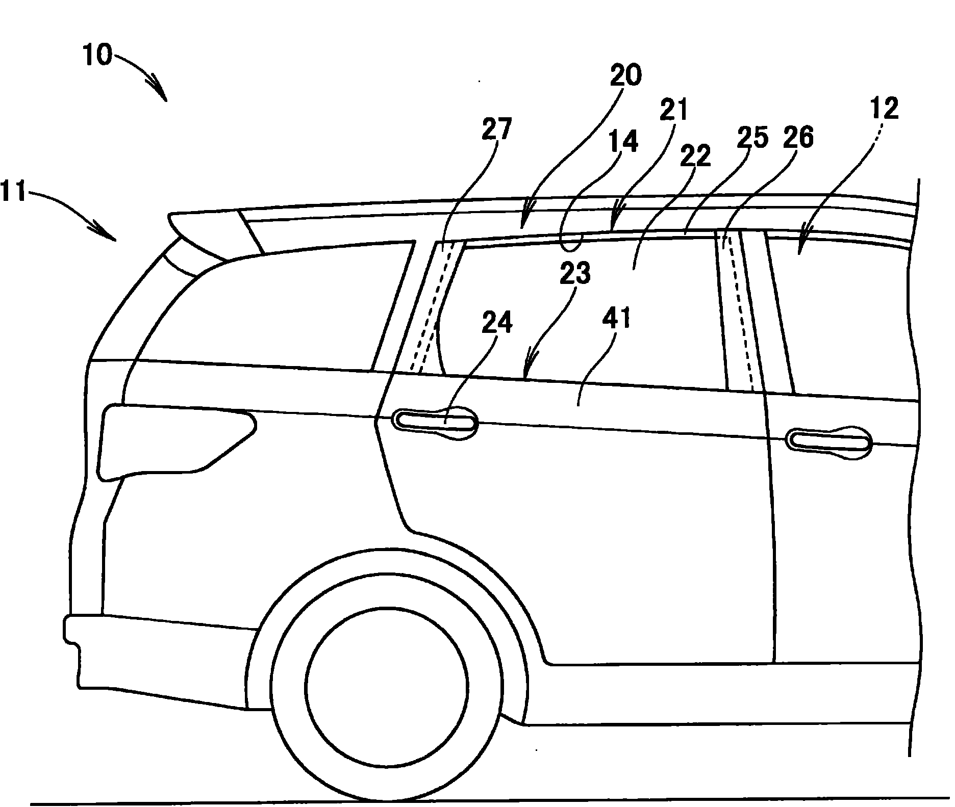 Door device for vehicle