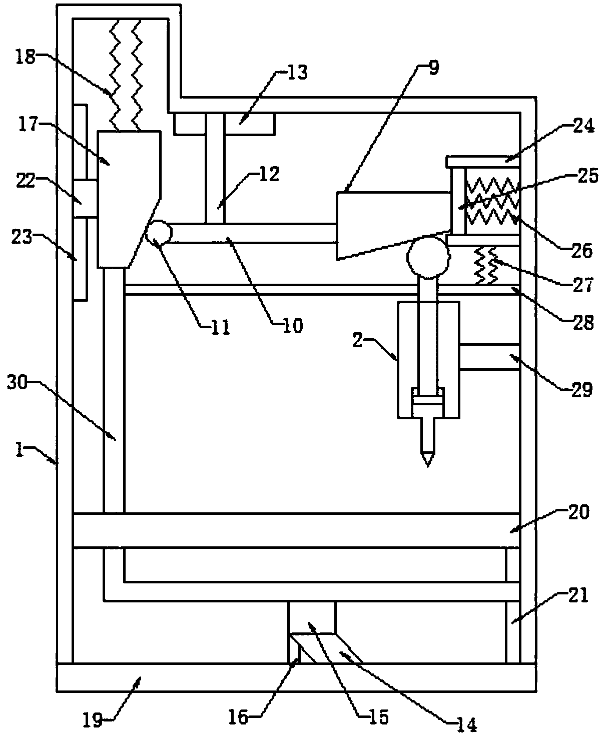 Electronic component gluing device