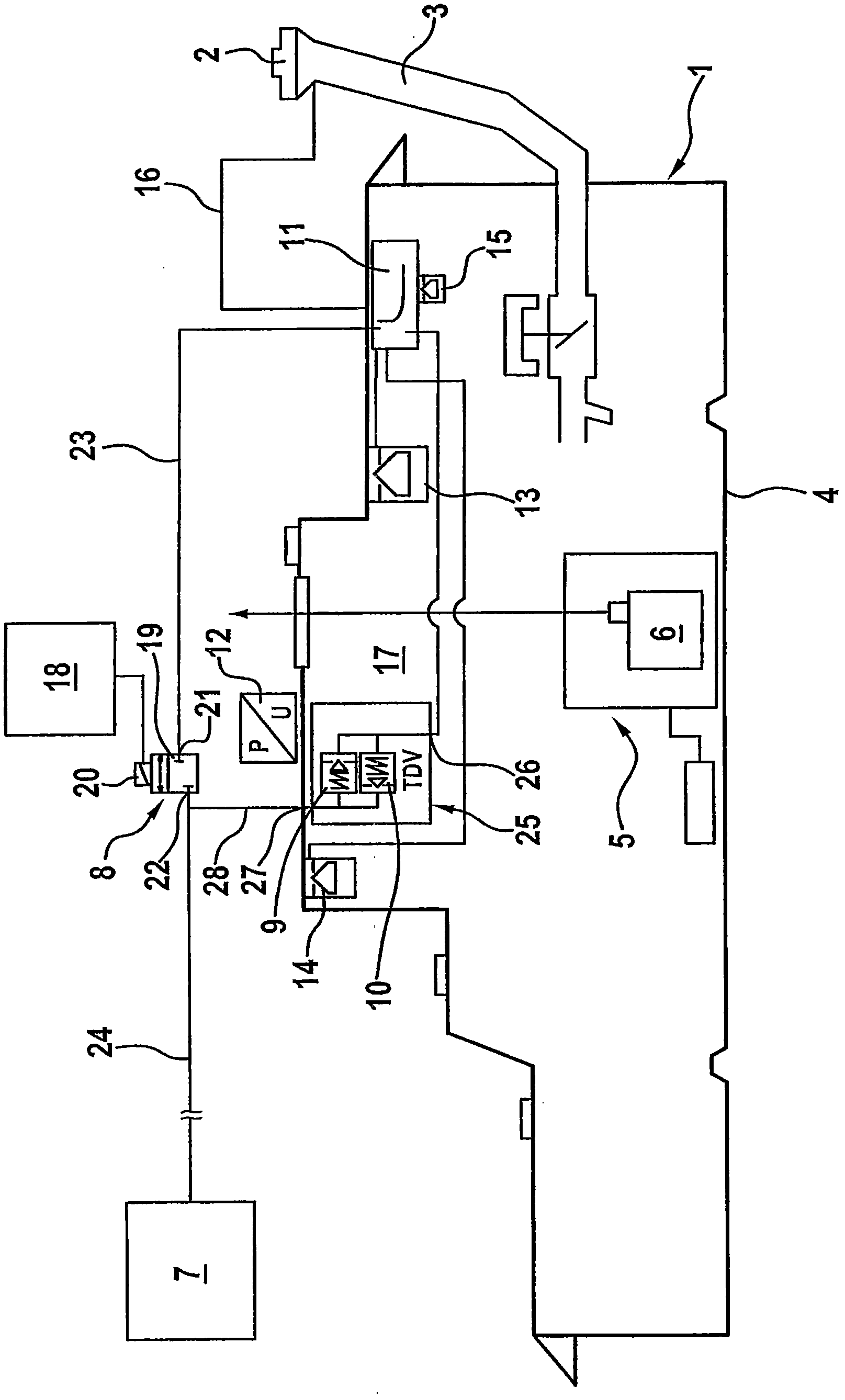 Method and device for controlling the pressure inside a fuel tank