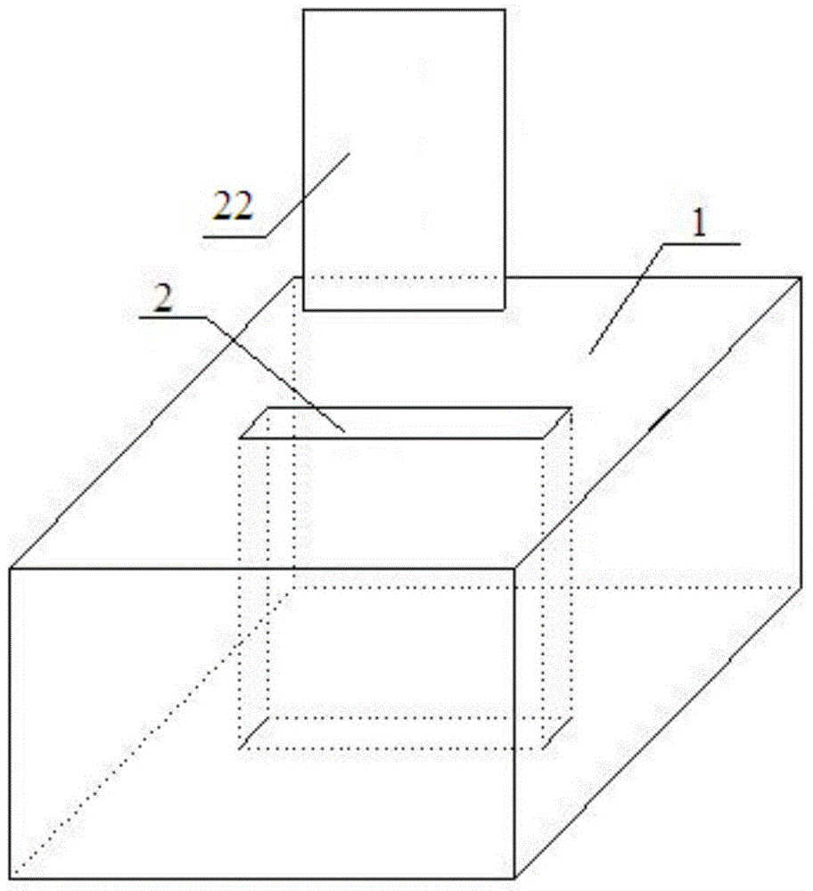 A heating furnace used for drawing willow glass by secondary melting method