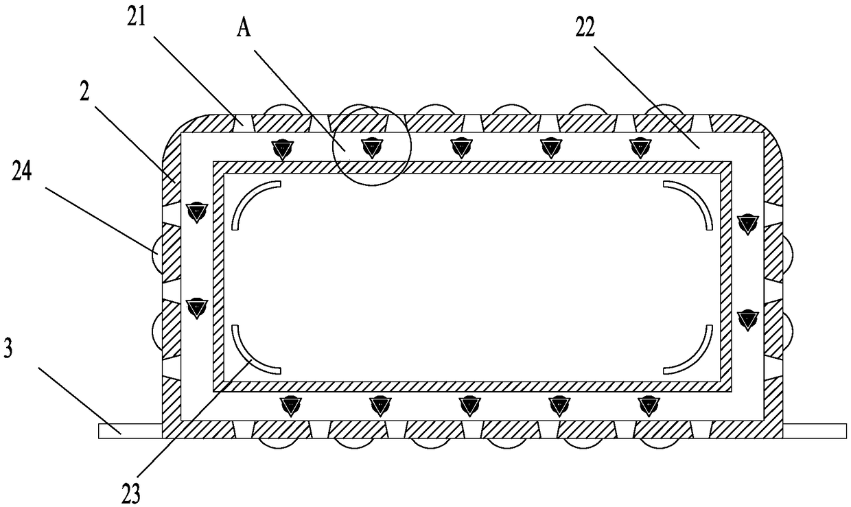 Controller with annular flow guiding cavities