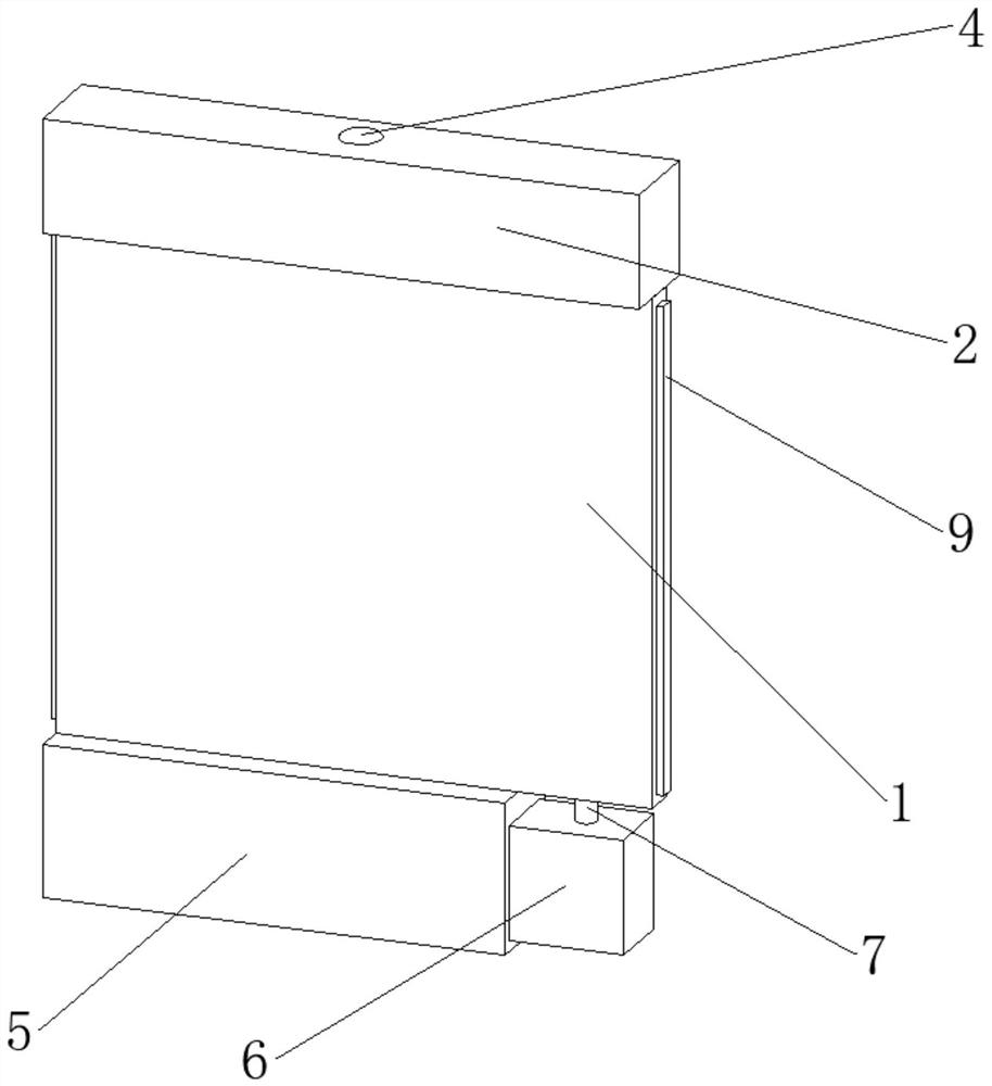 A liquid curtain type high-speed rail window glass