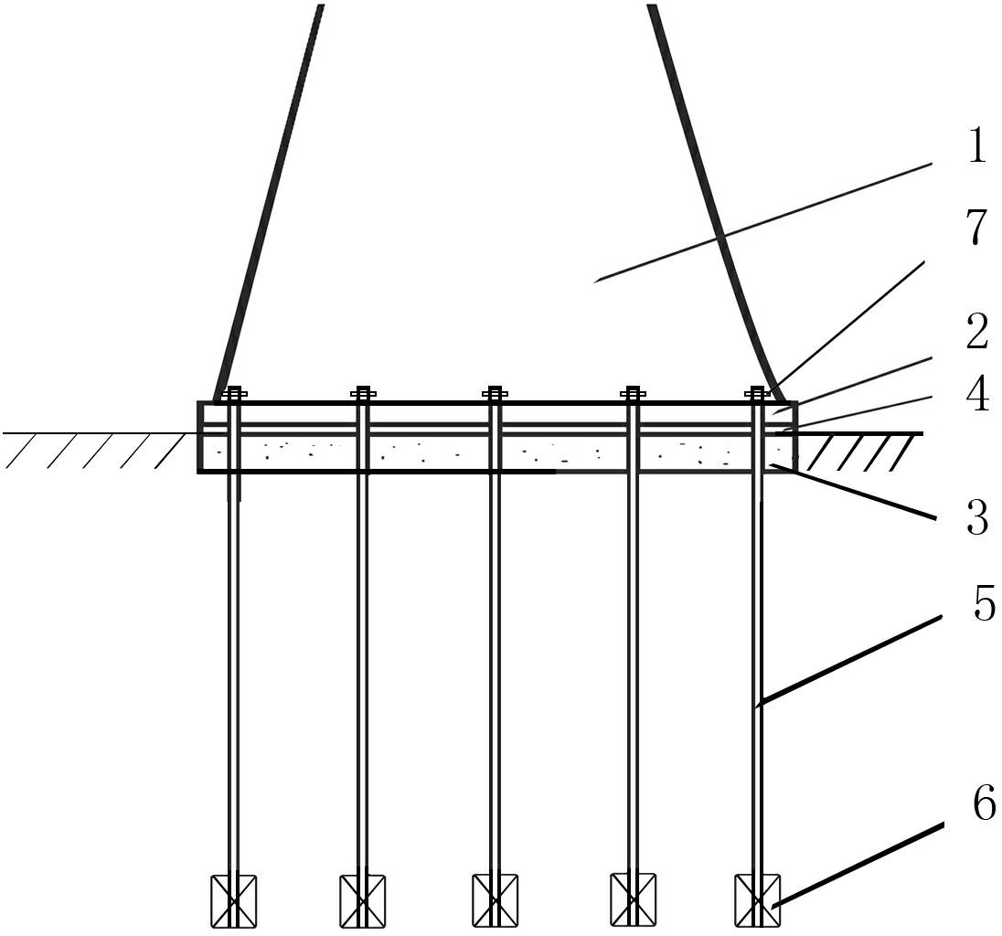 Multi-section foundation of wind driven generator weathered rock