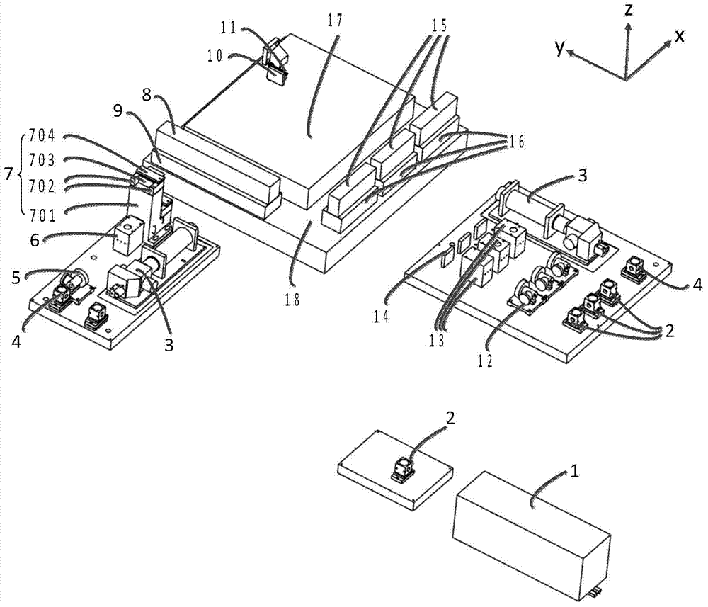 Holographic Scanning Exposure 2D Stage Displacement and Swing Angle Measurement Optical Path Structure