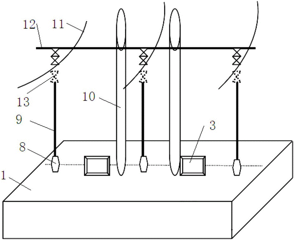 Reinforcing structure and method of double-cement tower in coal gob area