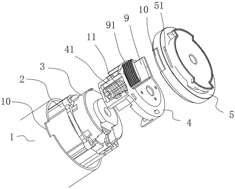 A curtain motor end tamper-resistant structure