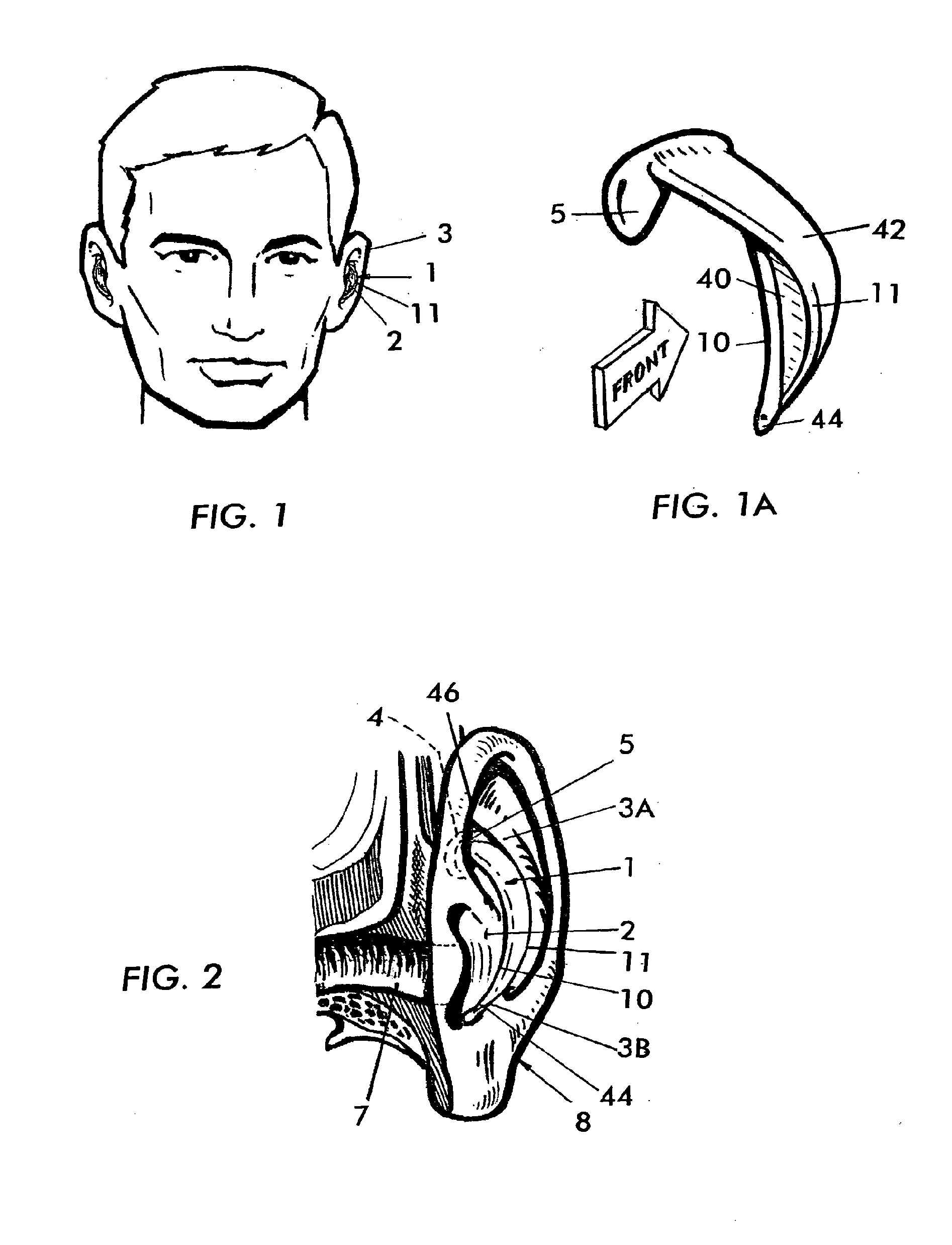 External ear insert for hearing comprehension enhancement