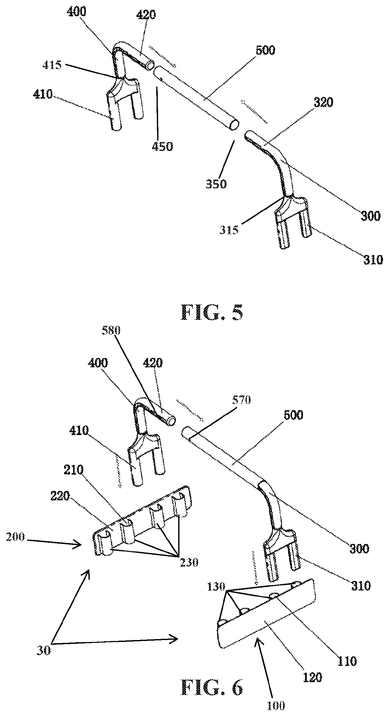 Fishing accessory support structure for an inflatable boat