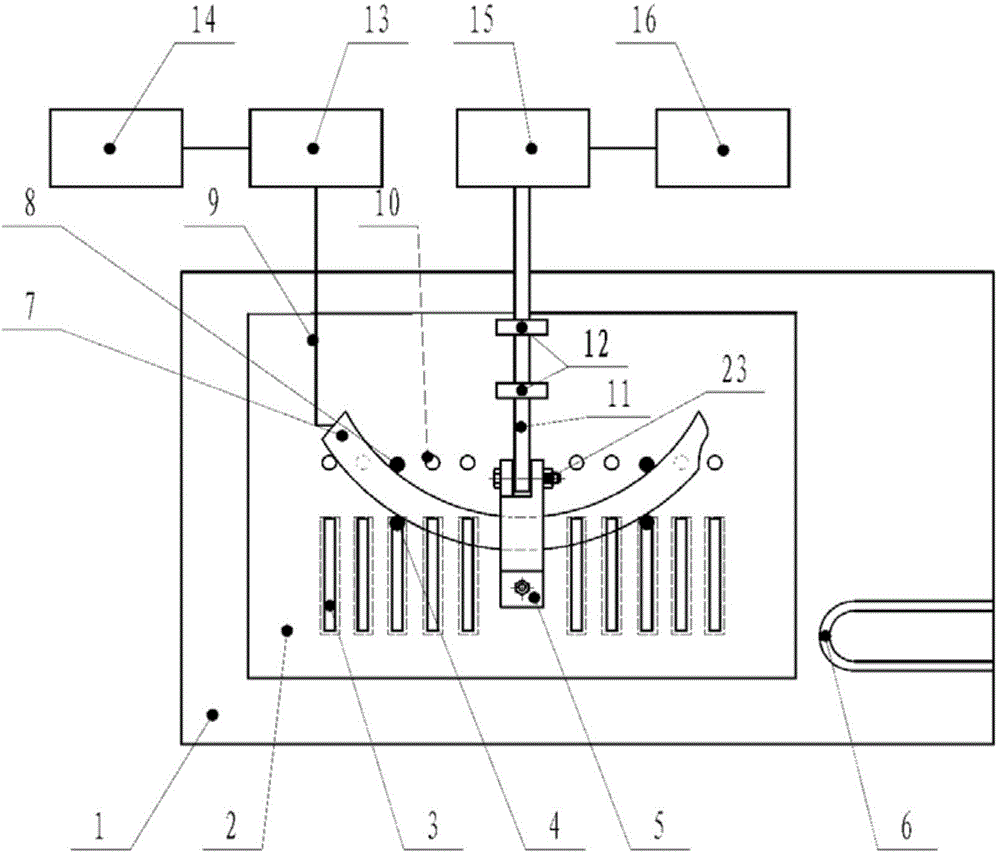 Method and system for testing minimum bending radius of full-size nonmetal pipe
