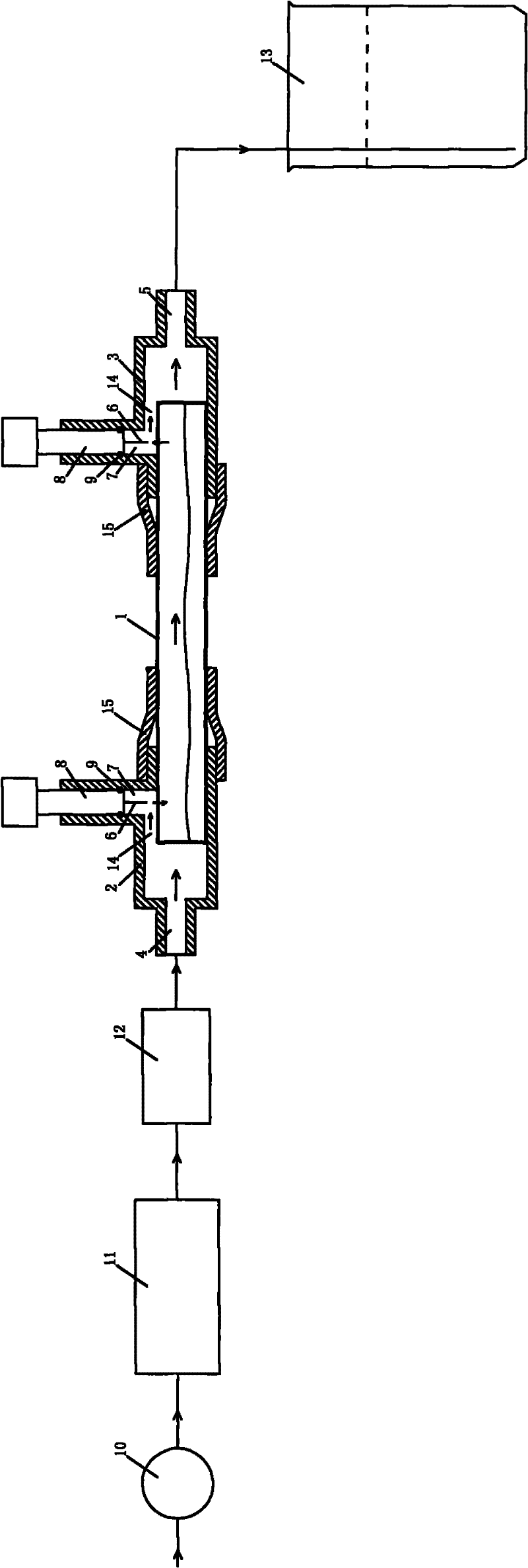 Puncture device of gold pipe and collection device of trace hydrogen sulfide generated by thermal simulation in gold pipe