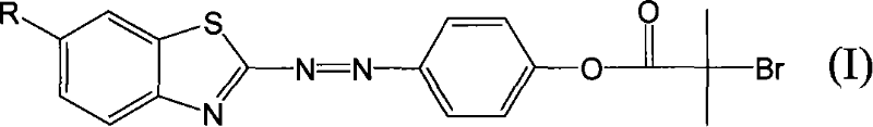 Benzothiazole azo compound, synthesizing method and usage thereof