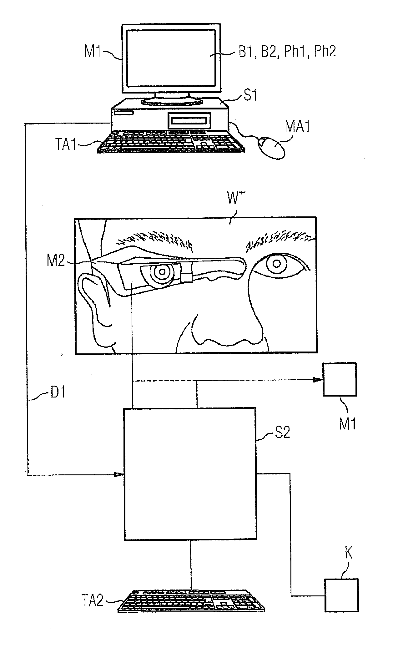 Method for transmitting an image from a first control unit to a second control unit and output unit