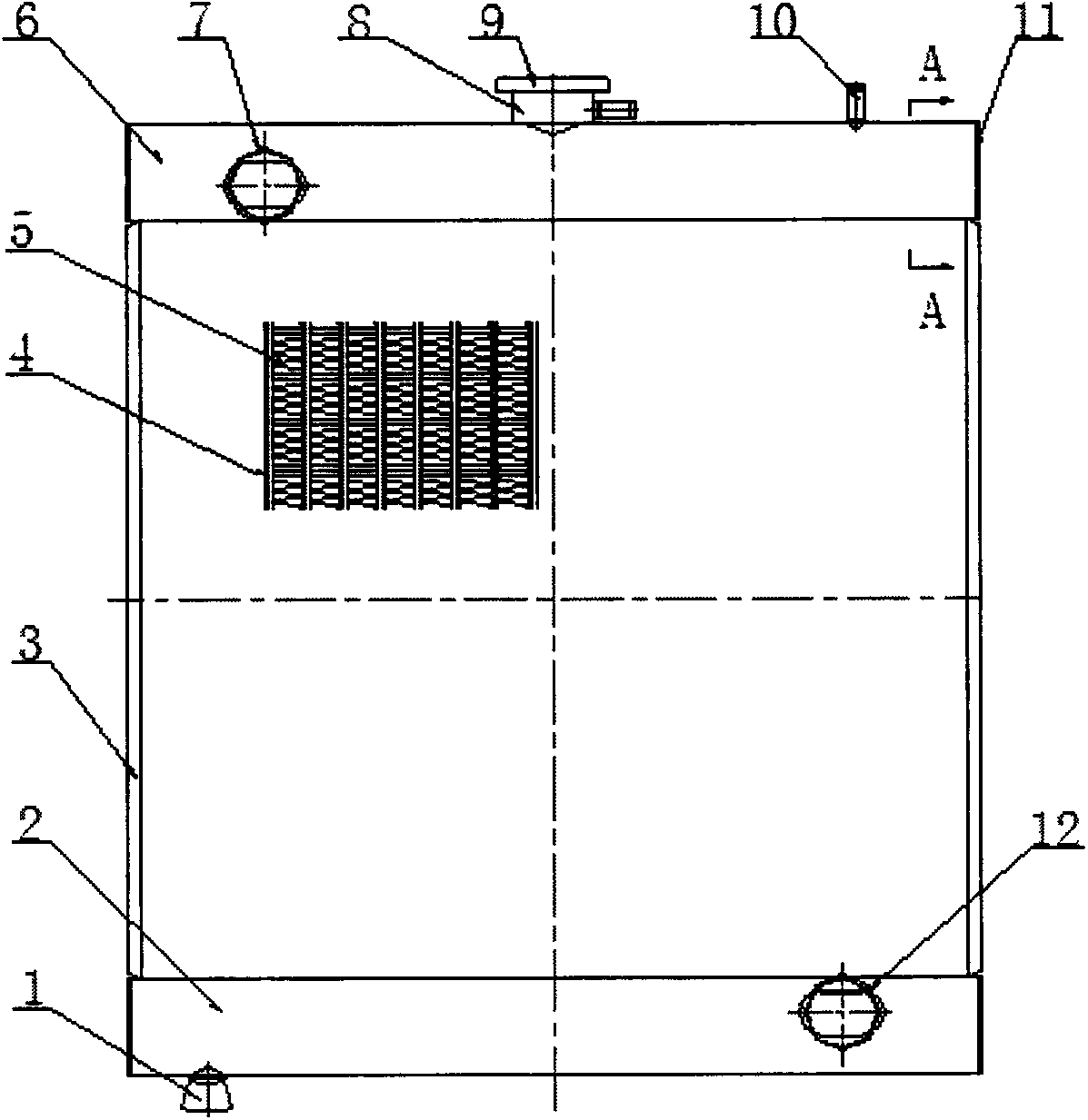 Aluminous shaped tube automobile heat radiator