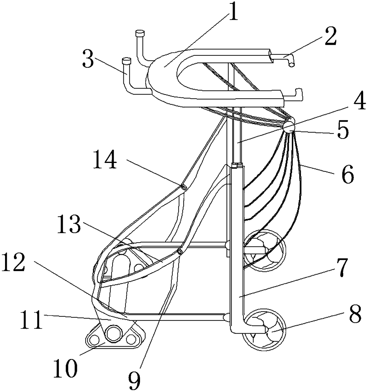 Walking aid for medical rehabilitation