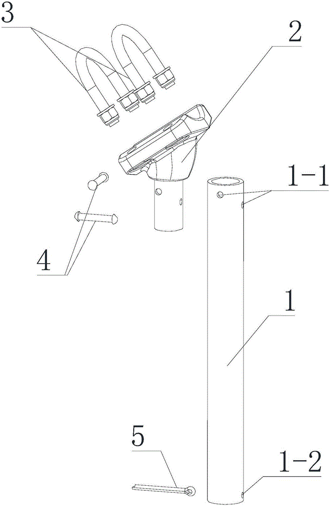 Positioning stand column for inclined cantilever
