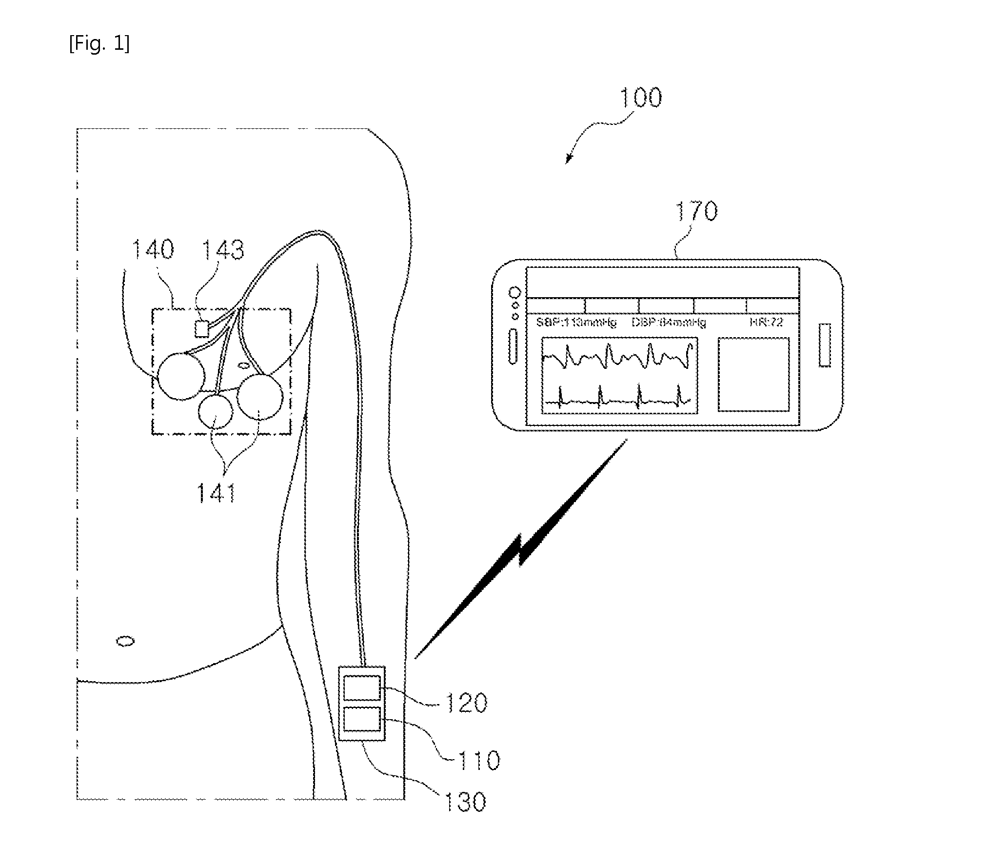Apparatus for continuously and automatically measuring pulse wave and method for measuring blood pressure