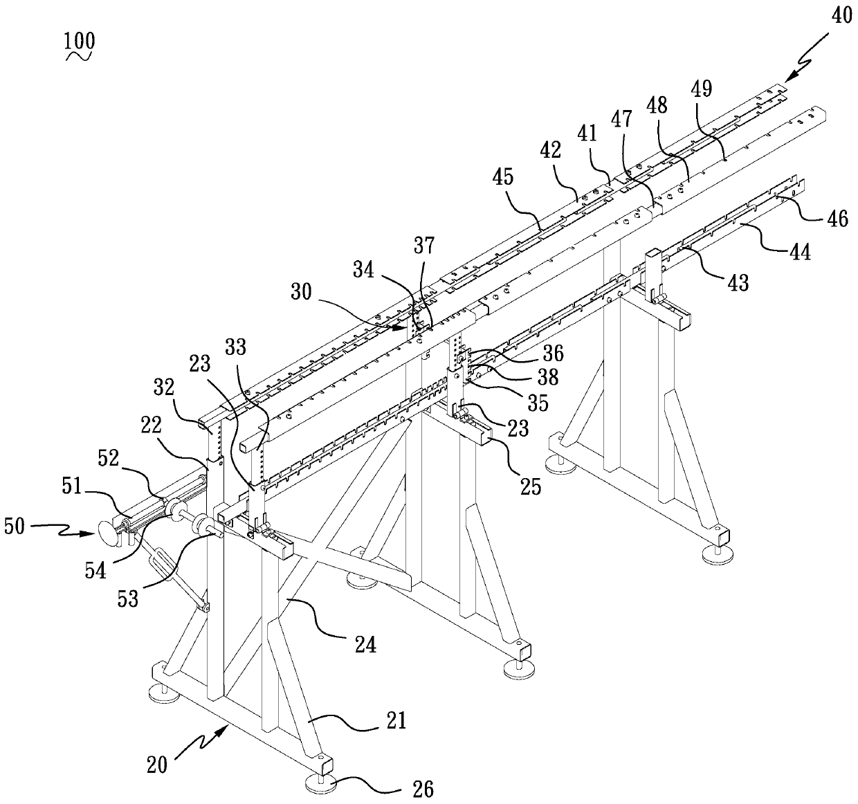 Device for assembling reinforcement cages, and assembly method of reinforcement cages