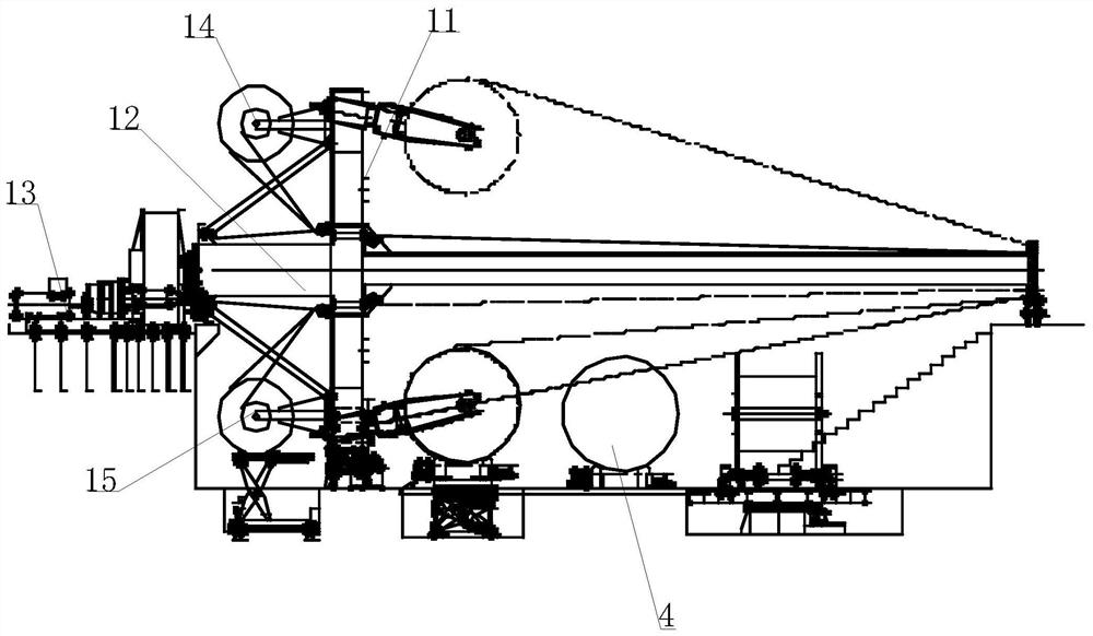 Working method of horizontal cabling production line
