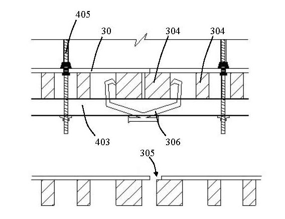 Construction method of overlong and superhigh single-side fair-faced concrete wall
