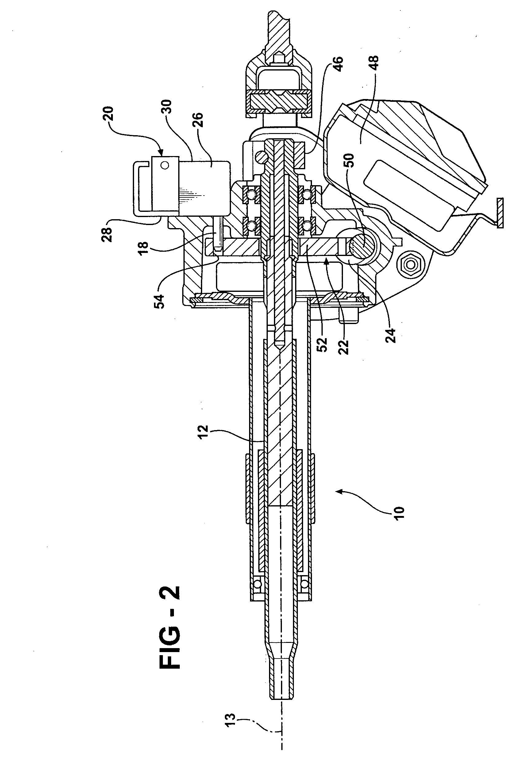 Column assembly of a vehicle having a steering column to be locked and unlocked