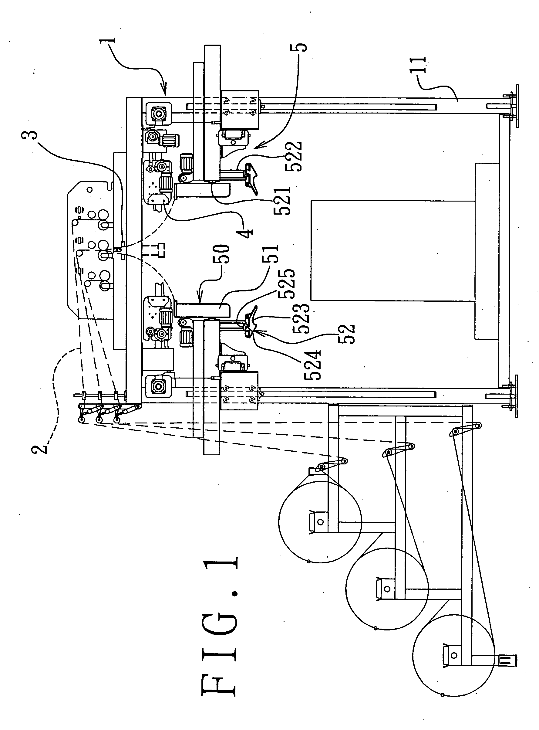 Detecting and protecting device of a shrink film machine
