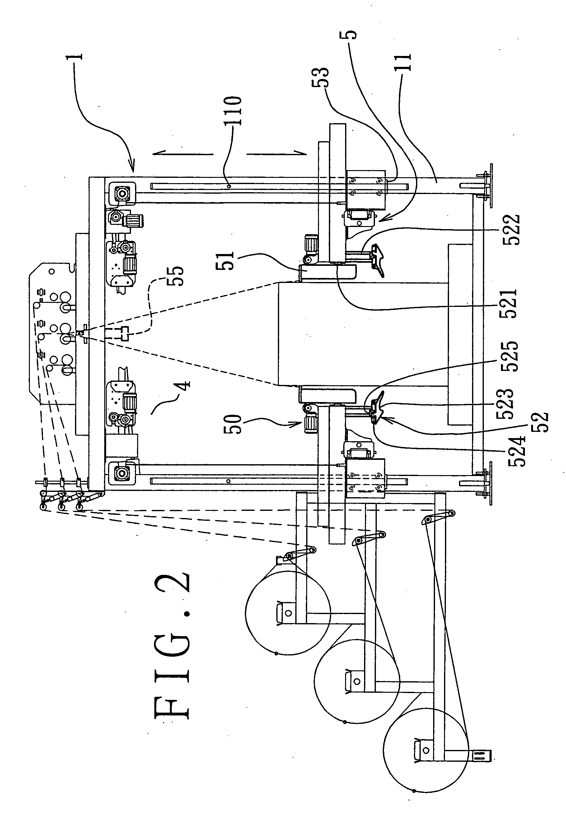 Detecting and protecting device of a shrink film machine