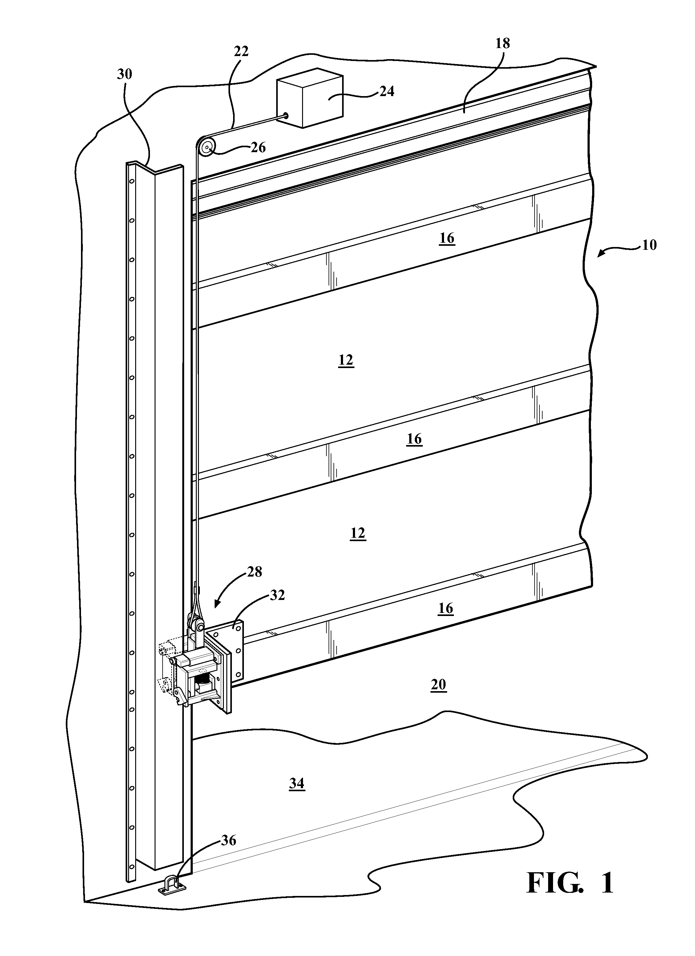 Safety fall arrestor and wind lock for vertical lift doors