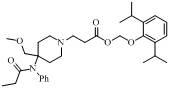 4-methoxy methyl-4-(N-propionyl) aniline piperidine compound and preparation method and application thereof