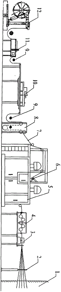 Assembly for producing radial tire belt parts