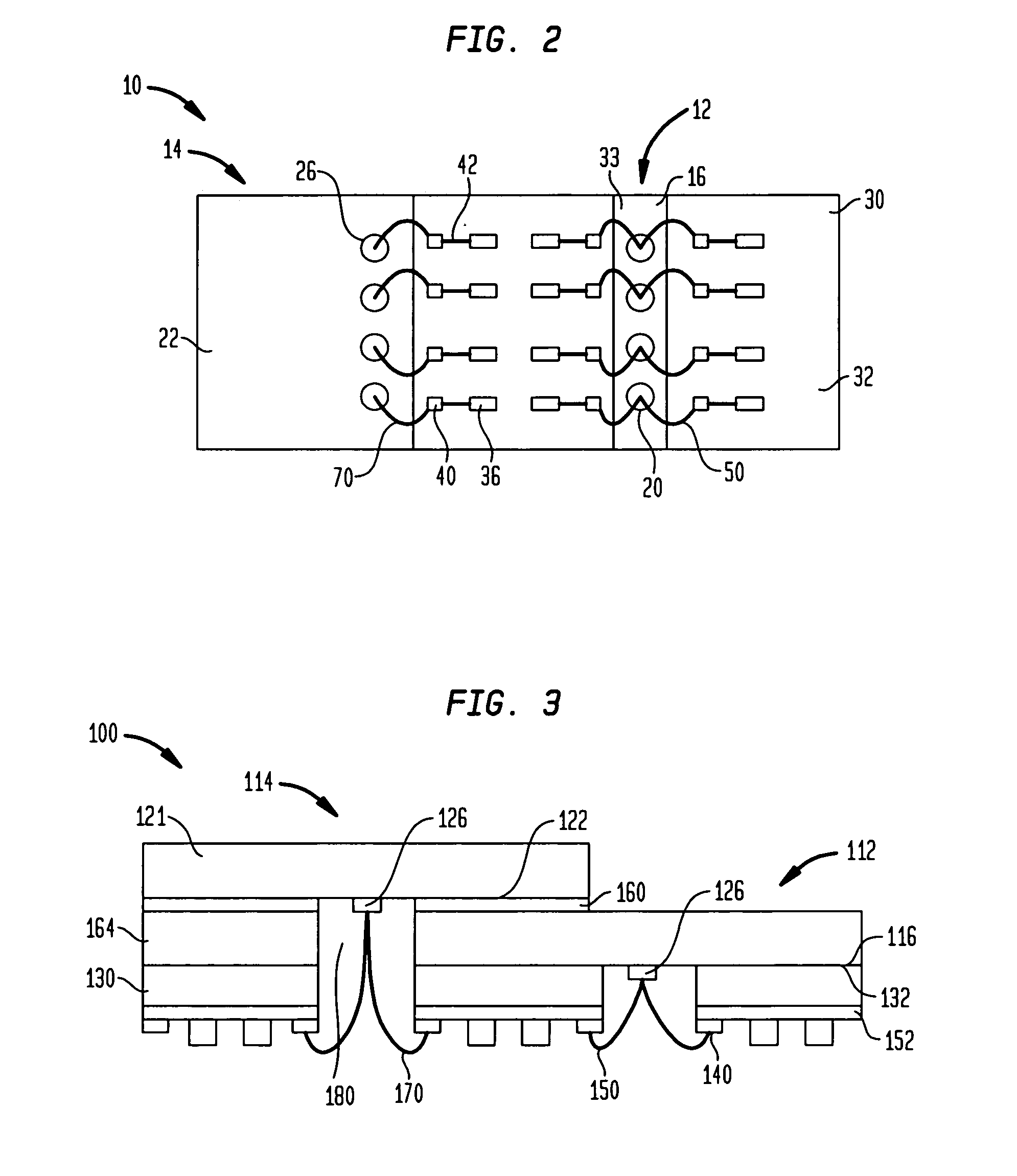 Stacked microelectronic assemblies with central contacts