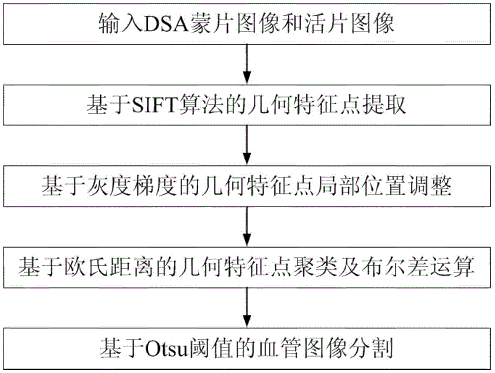 DSA Vascular Image Segmentation Method Based on Sift Feature Point Clustering and Boolean Difference Operation