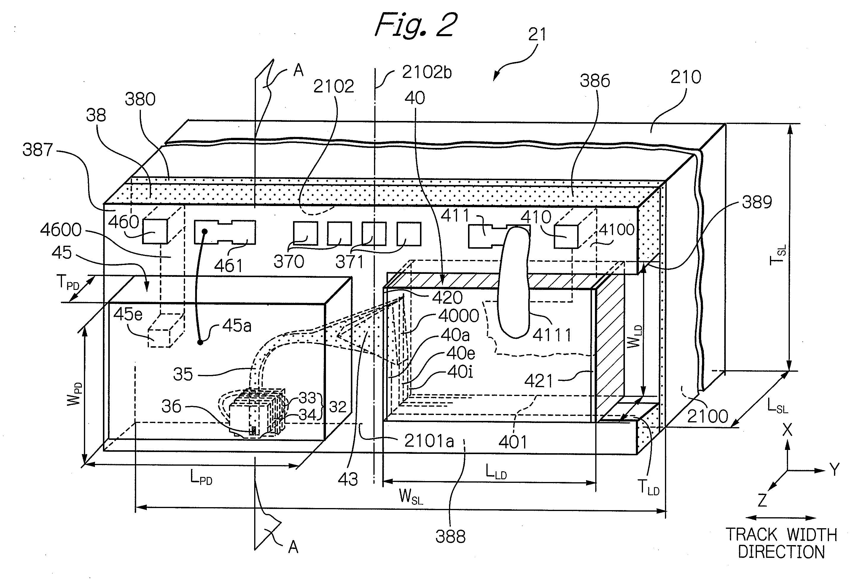 Thermally-Assisted Magnetic Recording Head with Light Detector in Element-Integration Surface