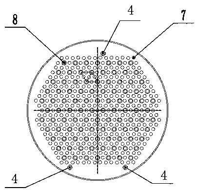 Falling-film material distributor and falling-film evaporation heater with falling-film material distributor