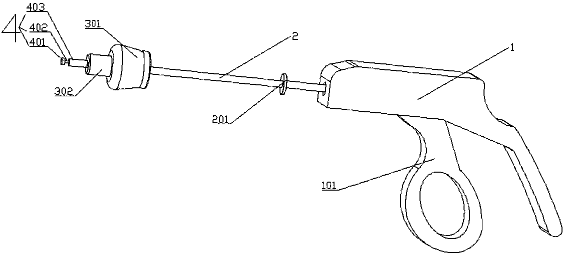 A surgical needle holder with a protective device