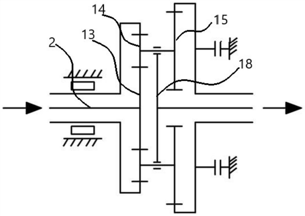 Speed change mechanism for high-speed and low-speed two-gear transmission
