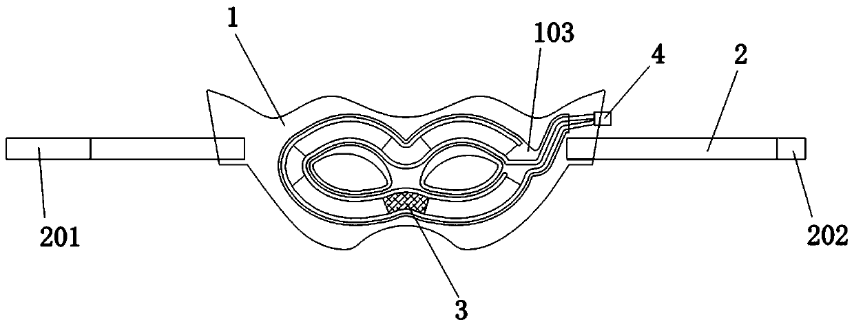 Waterproof and antibacterial perforated graphene eyeshade and production process thereof