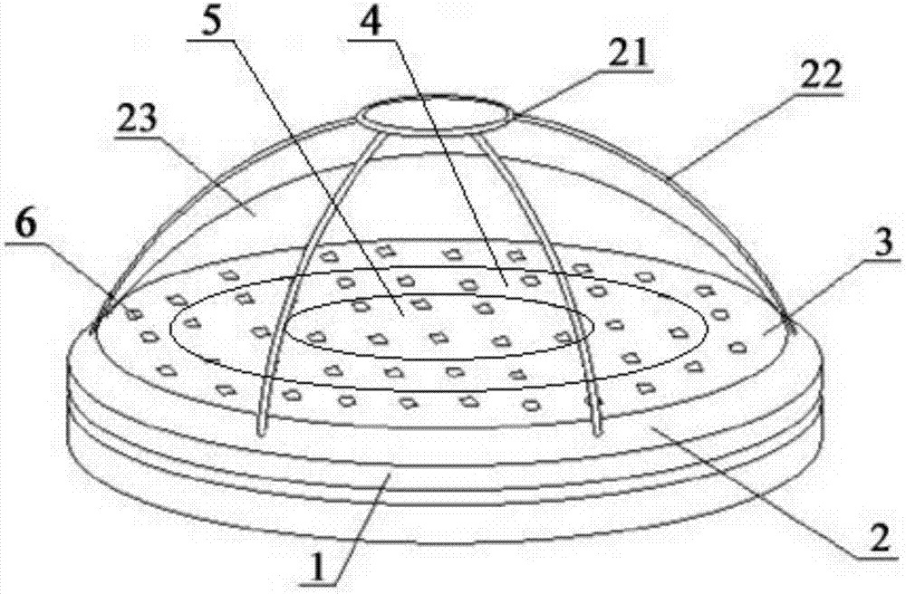 Large-area illumination LED refrigeration house lamp with multiple luminous units