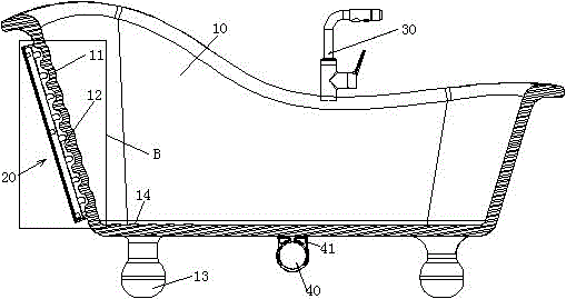 Bathtub with physical therapy function and use method thereof