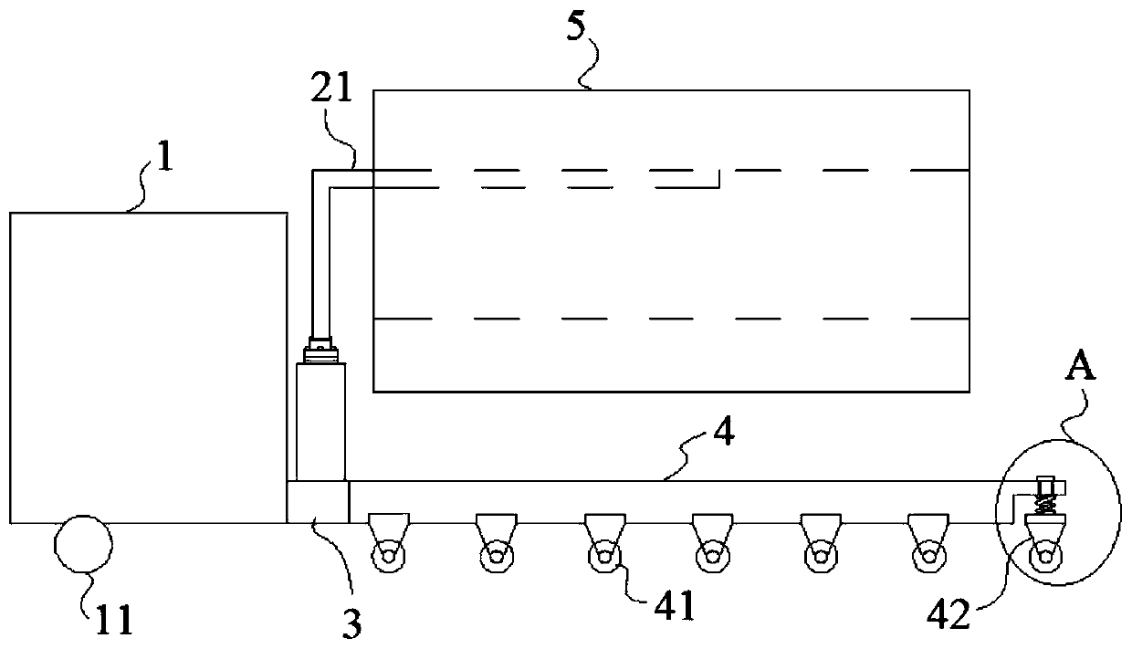 Special vehicle for container transportation steel coil assembling and disassembling box