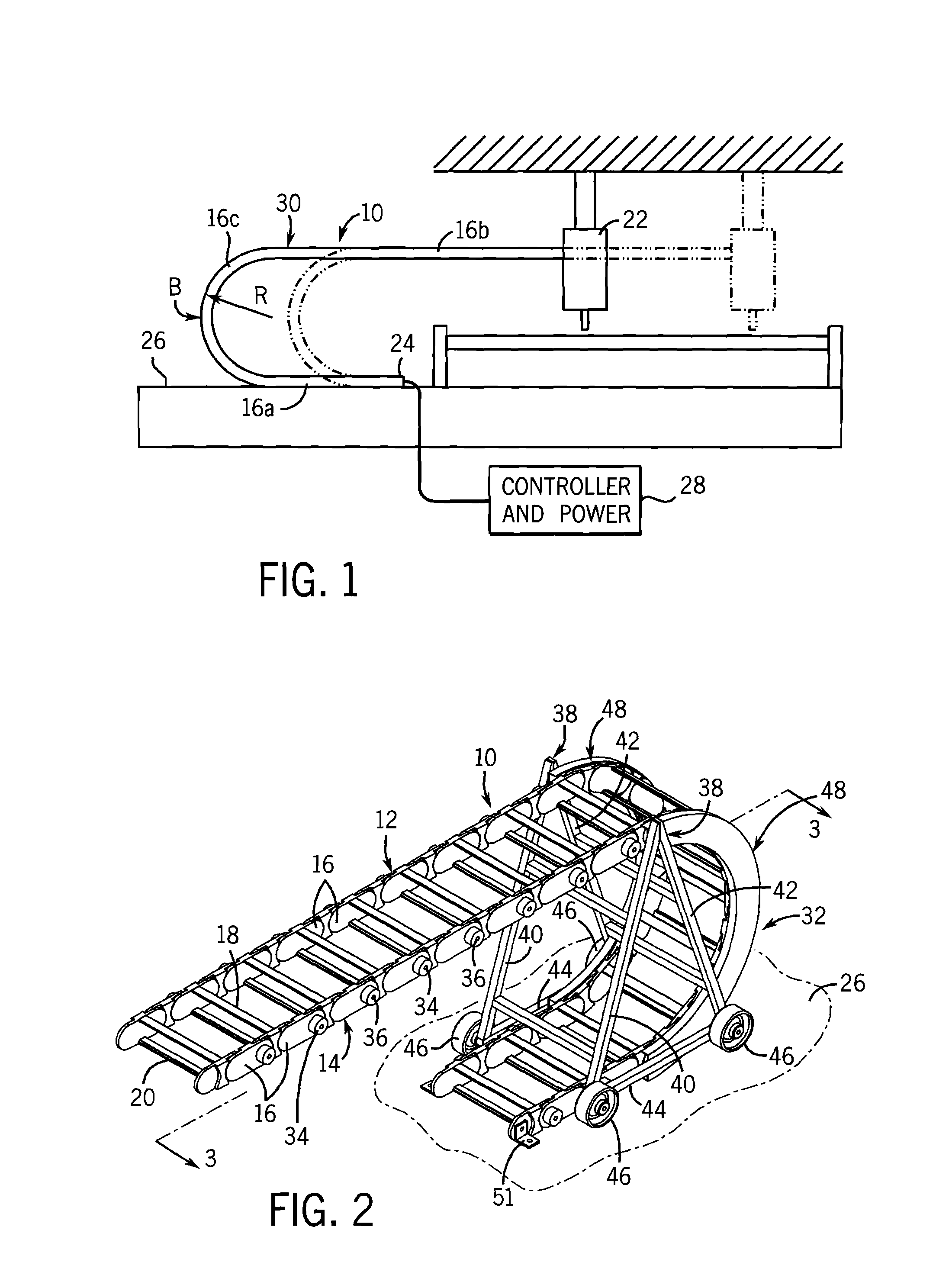 Cable and hose carrier support system