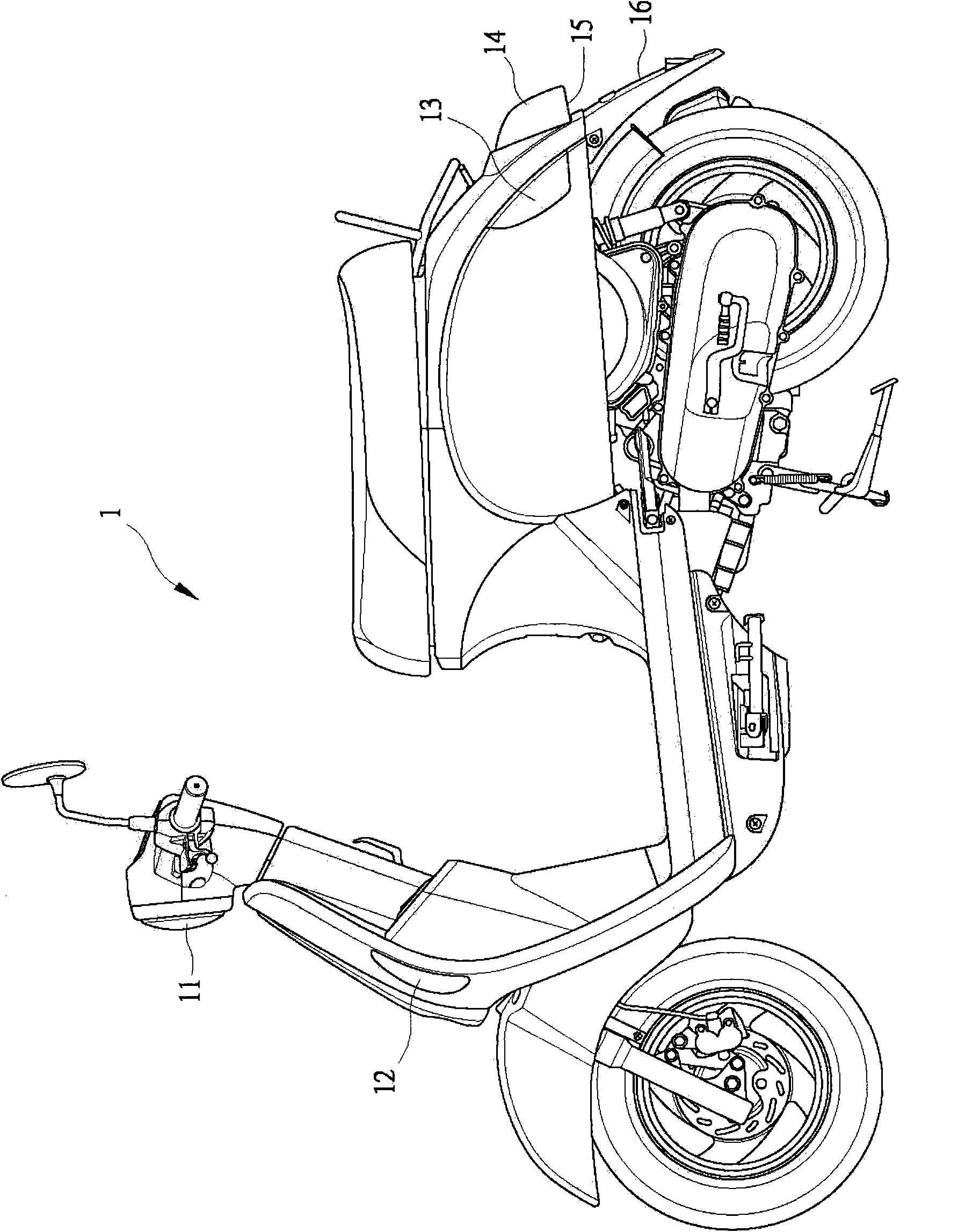 Structure of rear lamp of motorcycle